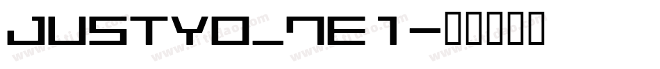 JUSTYO_7E1字体转换