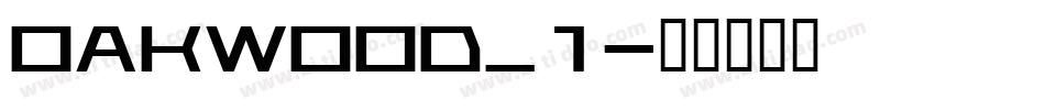 OAKWOOD_1字体转换