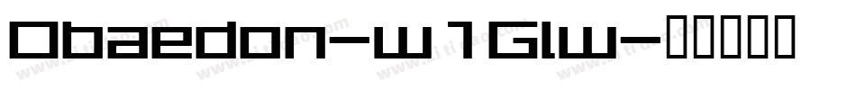 Obaedon-w1Glw字体转换
