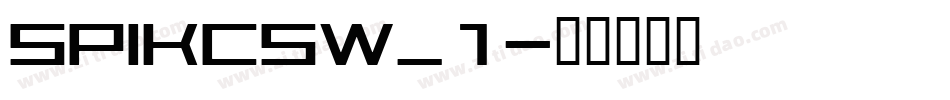 SPIKCSW_1字体转换