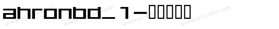 ahronbd_1字体转换