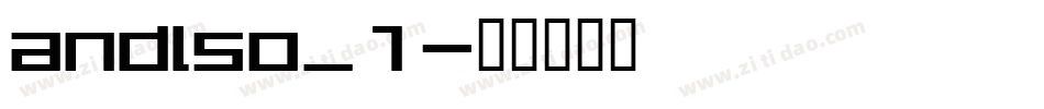 andlso_1字体转换