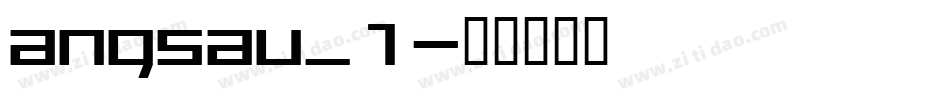 angsau_1字体转换