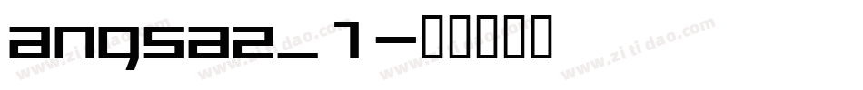 angsaz_1字体转换