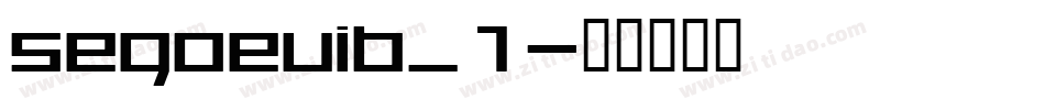 segoeuib_1字体转换