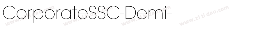CorporateSSC-Demi字体转换