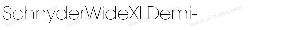 SchnyderWideXLDemi字体转换
