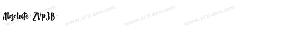 Absolute-ZVp3B字体转换
