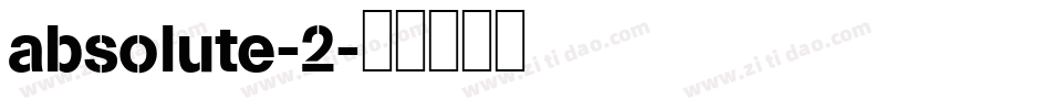 absolute-2字体转换