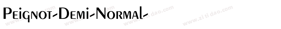 Peignot-Demi-Normal字体转换