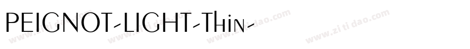 PEIGNOT-LIGHT-Thin字体转换