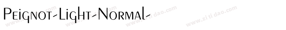 Peignot-Light-Normal字体转换