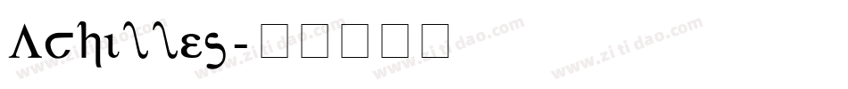 Achilles字体转换