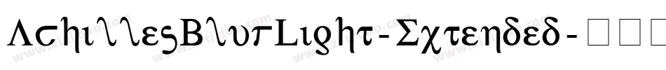 AchillesBlurLight-Extended字体转换