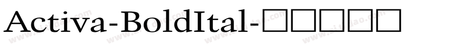 Activa-BoldItal字体转换