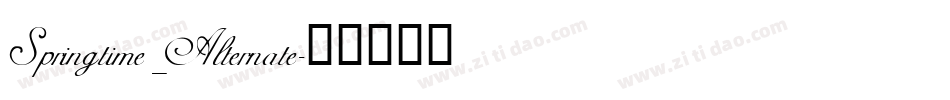 Springtime_Alternate字体转换