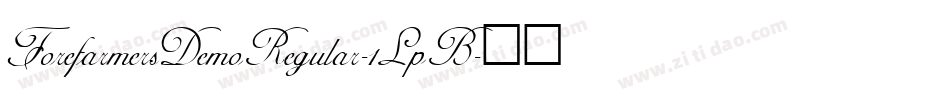 ForefarmersDemoRegular-1LpB字体转换