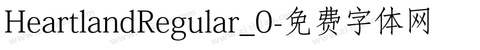 HeartlandRegular_0字体转换