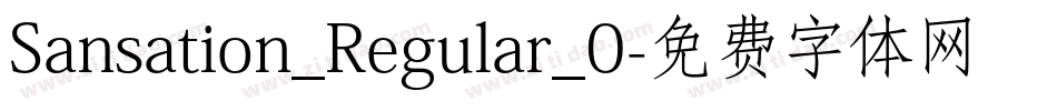 Sansation_Regular_0字体转换