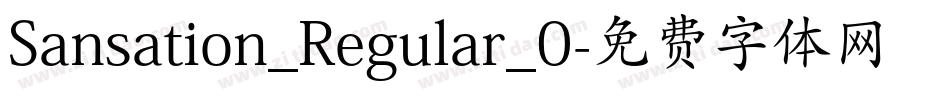 Sansation_Regular_0字体转换