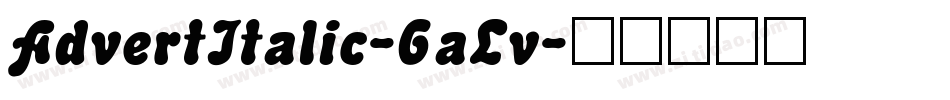 AdvertItalic-6aLv字体转换