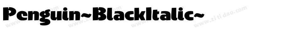 Penguin-BlackItalic字体转换