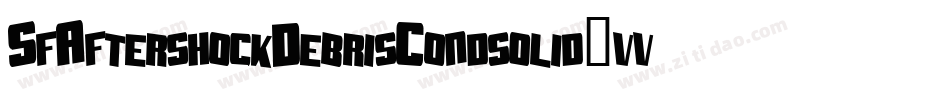 SfAftershockDebrisCondsolid-vv0M字体转换