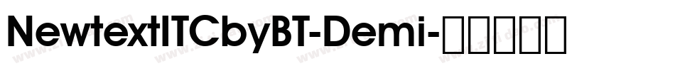 NewtextITCbyBT-Demi字体转换