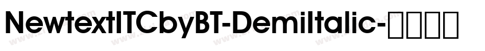 NewtextITCbyBT-DemiItalic字体转换
