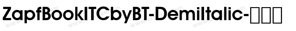 ZapfBookITCbyBT-DemiItalic字体转换