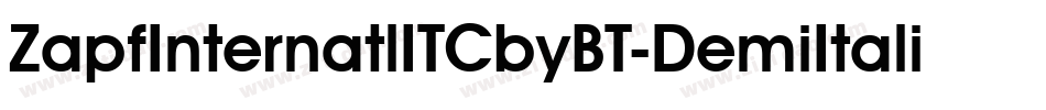 ZapfInternatlITCbyBT-DemiItalic字体转换