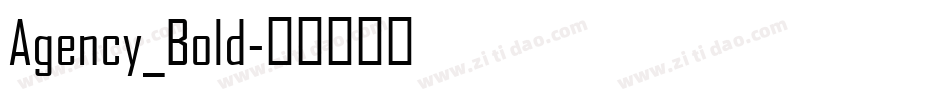Agency_Bold字体转换