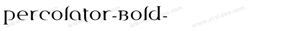 Percolator-Bold字体转换