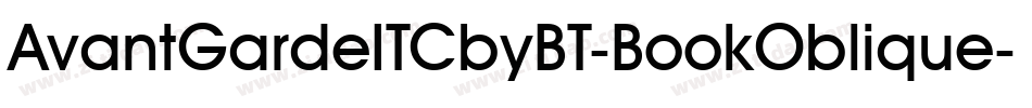 AvantGardeITCbyBT-BookOblique字体转换