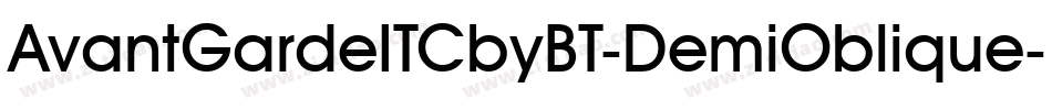 AvantGardeITCbyBT-DemiOblique字体转换