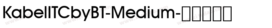 KabelITCbyBT-Medium字体转换