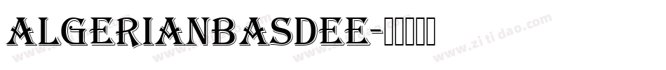AlgerianBasDEE字体转换