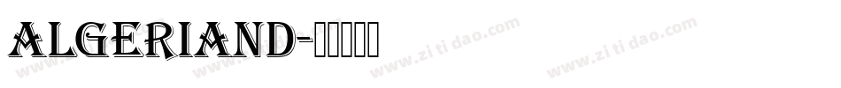 AlgerianD字体转换