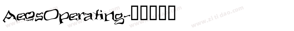 AeosOperating字体转换