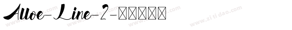Alloe-Line-2字体转换