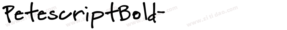PetescriptBold字体转换