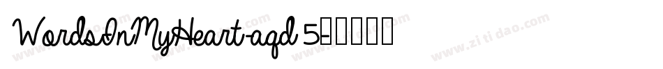 WordsInMyHeart-aqd5字体转换