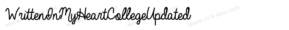 WrittenInMyHeartCollegeUpdated-LqBZ字体转换