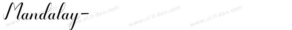 Mandalay字体转换