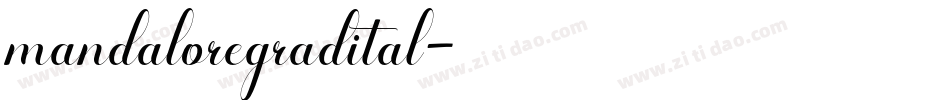 mandaloregradital字体转换