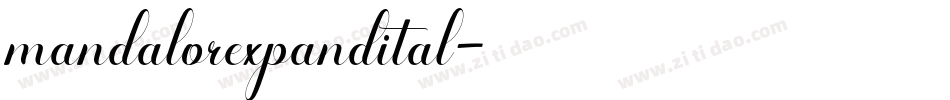 mandalorexpandital字体转换
