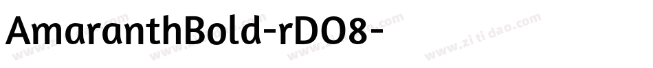 AmaranthBold-rDO8字体转换