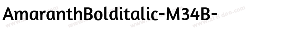 AmaranthBolditalic-M34B字体转换
