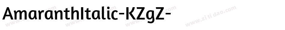 AmaranthItalic-KZgZ字体转换