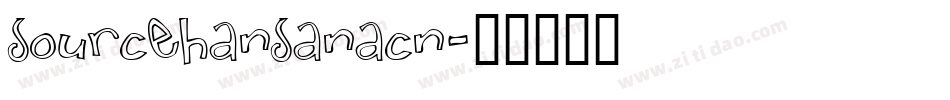 sourcehansanacn字体转换